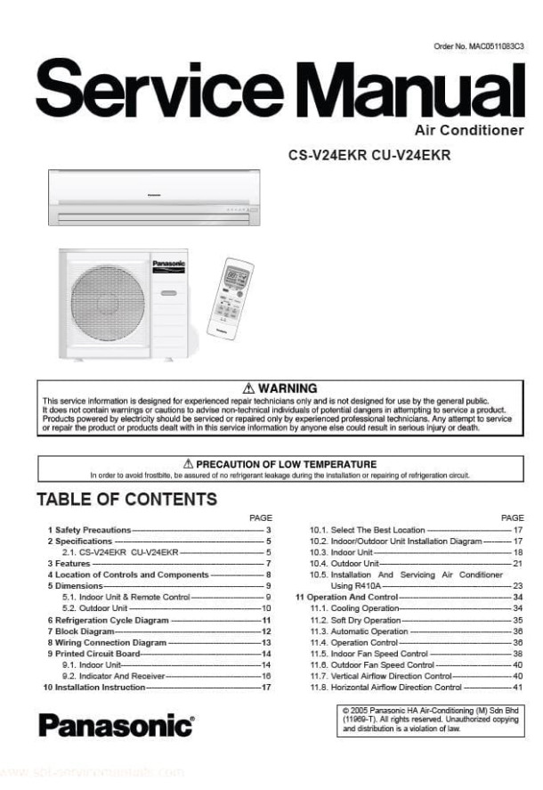 CS-V24EKR, CU-V24EKR